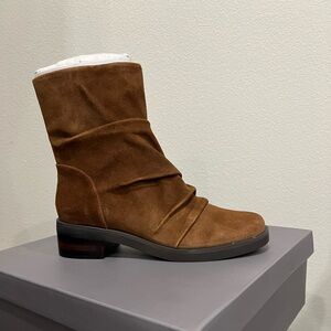 Abeo Tan Suede Ankle Booties